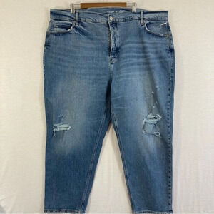 New Old Navy Extra High-Rise Curvy Sky-Hi Straight Distressed Jeans Size 26